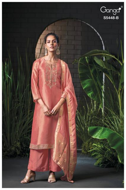Ganga celvaya 5448 cotton dress material wholesale rate